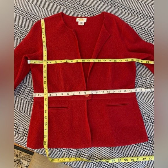 Talbots boiled wool, open front blazer MP - Picture 3 of 5